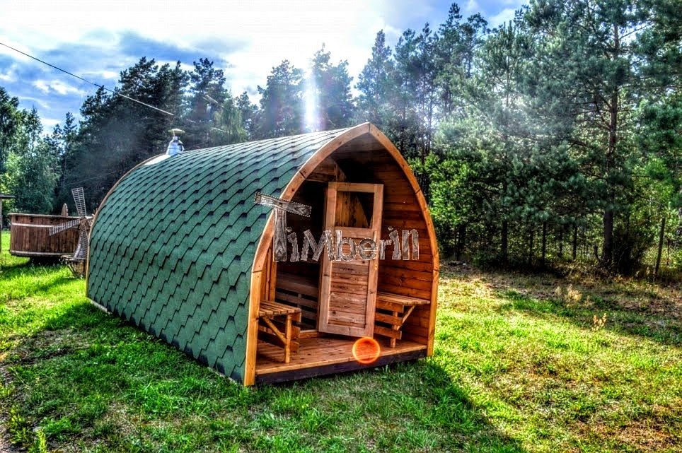 Garden wooden sauna iglu design