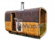 Outdoor barrel rectangular wooden sauna