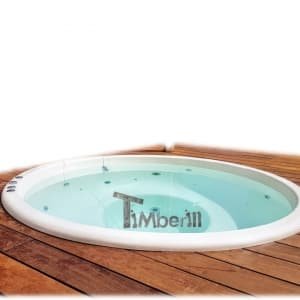 Sunken inground built in hot tub jacuzzi