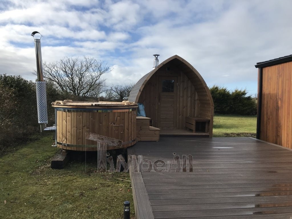 Schlüsselfaktoren Für Den Kauf Einer Whirlpool Aus Holz Oder Aussensauna Online 3 Outdoor sauna Iglu wood fired hot tub with integrated wood burner Wellness Royal Paul Sligo Ireland 2