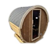 Outdoor barrel sauna mini small 2-4 persons 6 Outdoor sauna small mini for 2-4 persons TimberIN