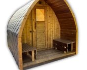 Outdoor Wooden Sauna Pod – Iglu 2 Outdoor Wooden Sauna Pod – Iglu